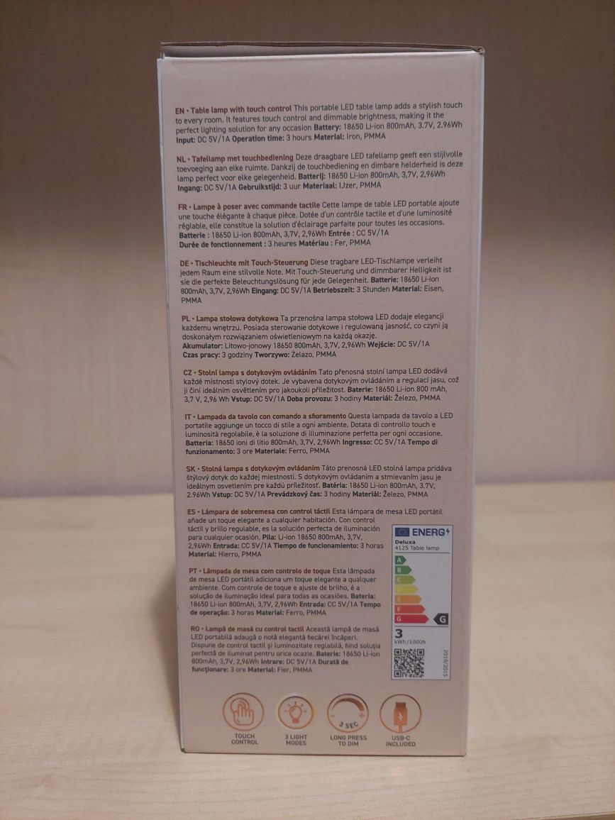 Table lamp,with touch control