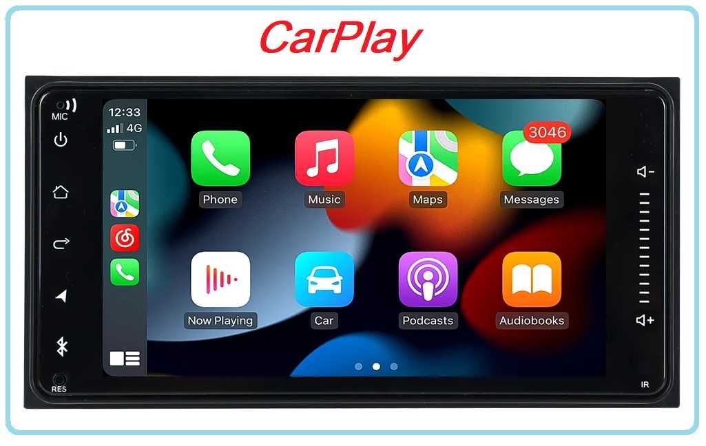 Магнитола Toyota, 2din, Android, USB, GPS, 4G, CarPlay!