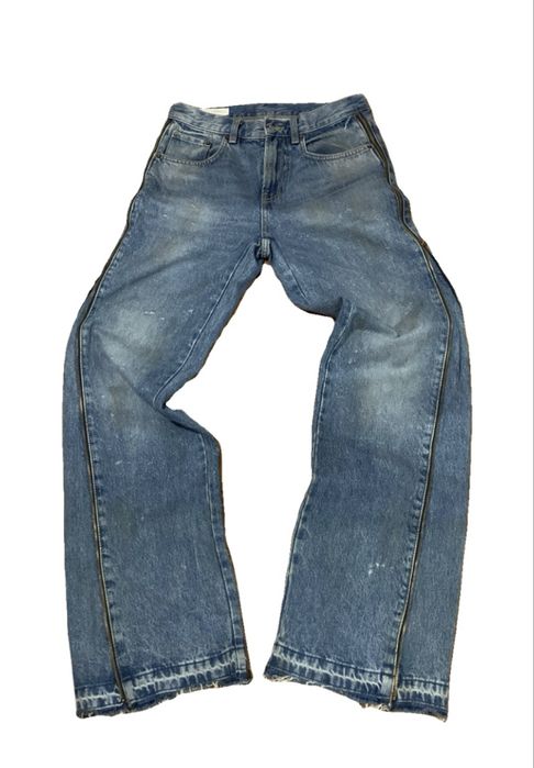 Zara flared zip jeans