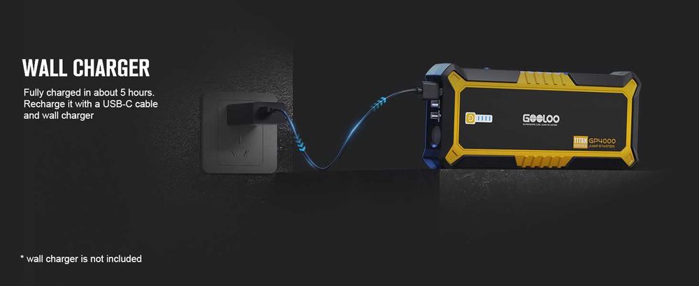 Jump Starter 4000A - Autocaravanas/ carros/Jipes/Carrinhas,etc 12V Enc