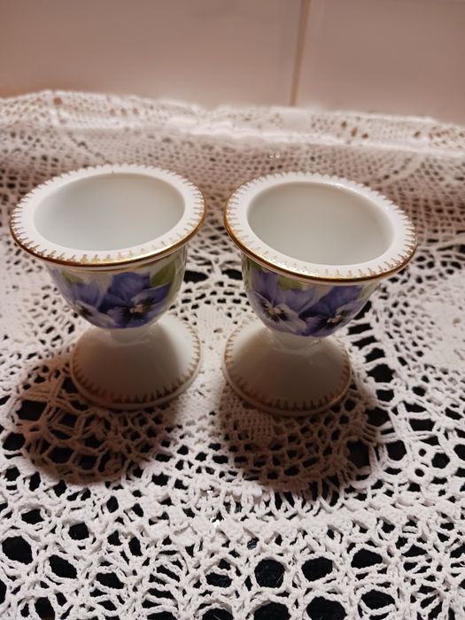 Rosenthal kieliszki do jajek Chryzantheme Victoria bratki