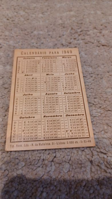 Calendários de Bolso (+-12500)