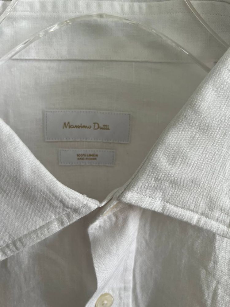 Чоловіча сорочка льон / лен Massimo dutti
