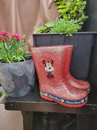 Minnie mouse резинові чобітки сапоги резиновые червоні красные дівчинк