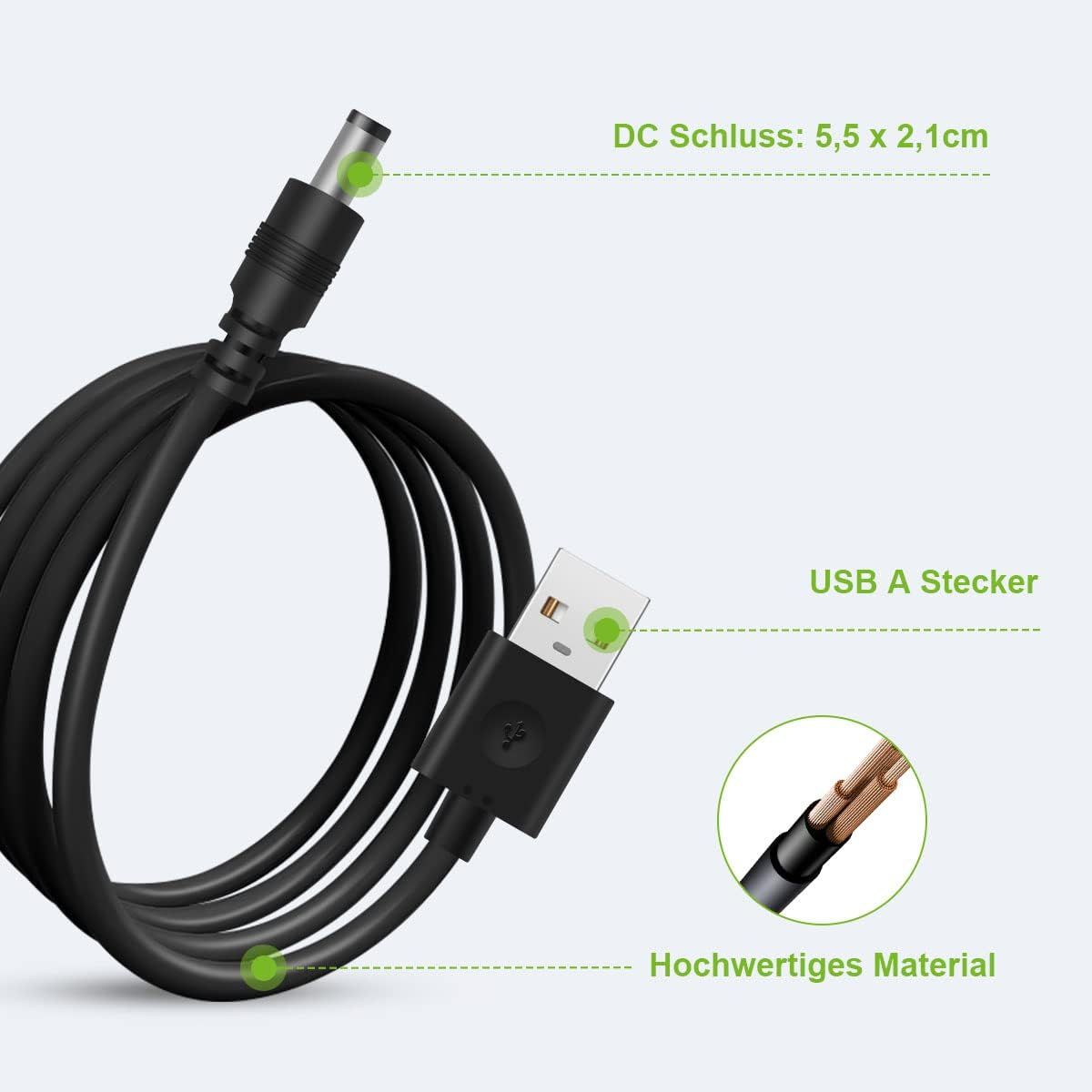 lanmu 8-1 kabel usb do prądu stałego 1m