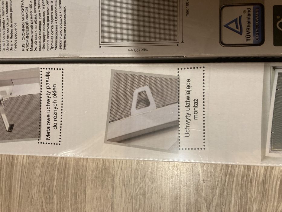 Moskitiera okienna z aluminiowa rama 100x120