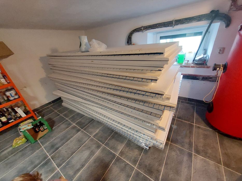 Mata Styropianowa z folią do Podłogówki 3cm - 5m2/ szt. Całość  120 m2