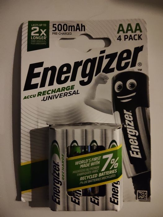 Energizer Akumulatorki 4x AAA 500mAh