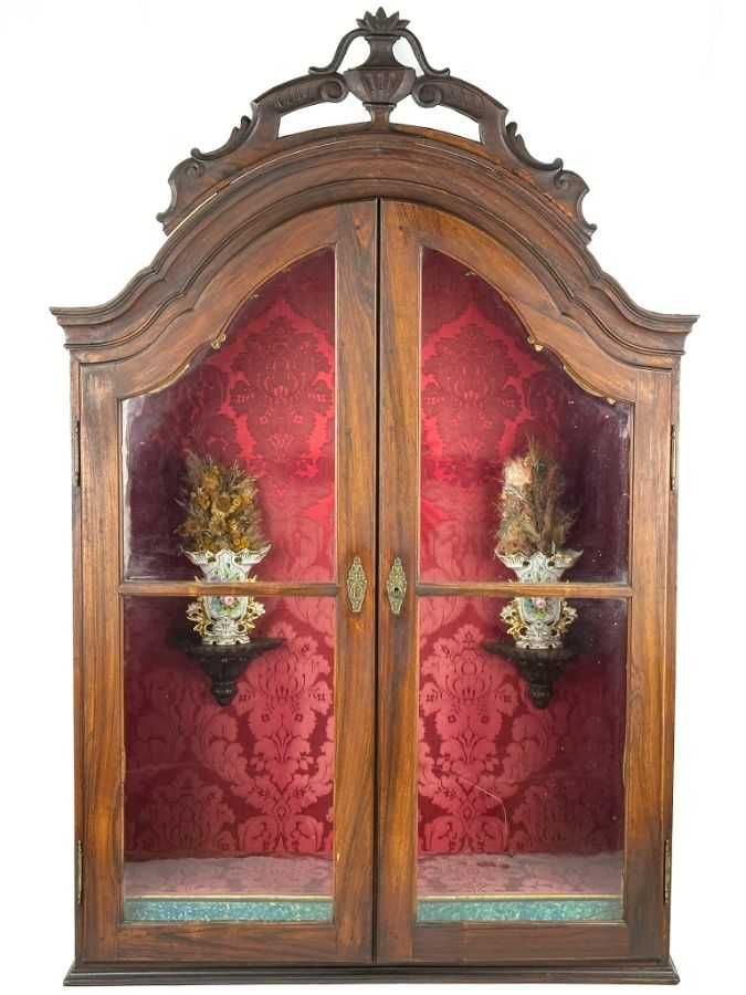 Oratório antigo em pau santo - Dona Maria