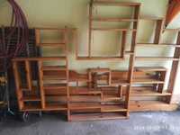 drewniane półki kasetonowe