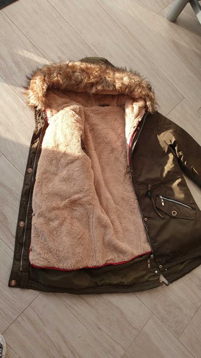 Kurtka jesienno - zimowa, parka - TRZYCZĘŚCIOWA NOWA!