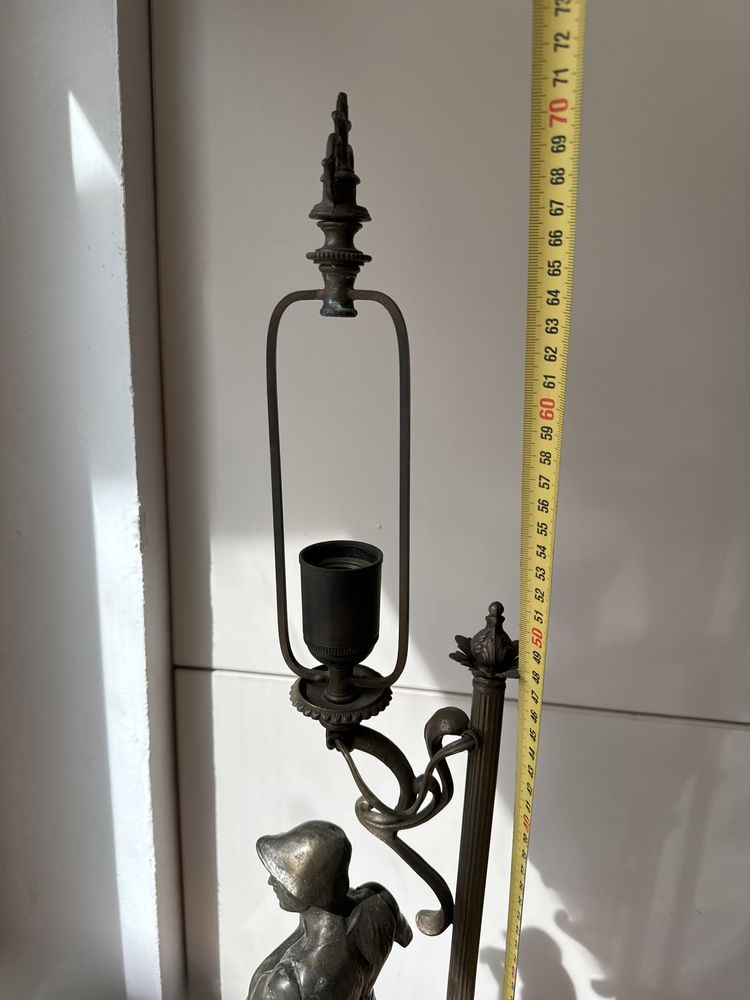 Stara lampa podstawa do lampy mosiadz kamien cynkal 72 cm wys