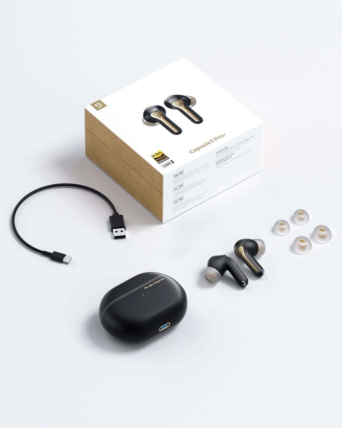 SoundPEATS Capsule3 Pro+ plus TWS/Bluetooth 5.3/ANC/LDAC