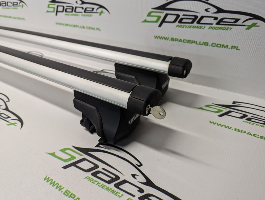 Bagażnik dachowy Thule: belki 861 + Stopy 755 Na otwarte relingi