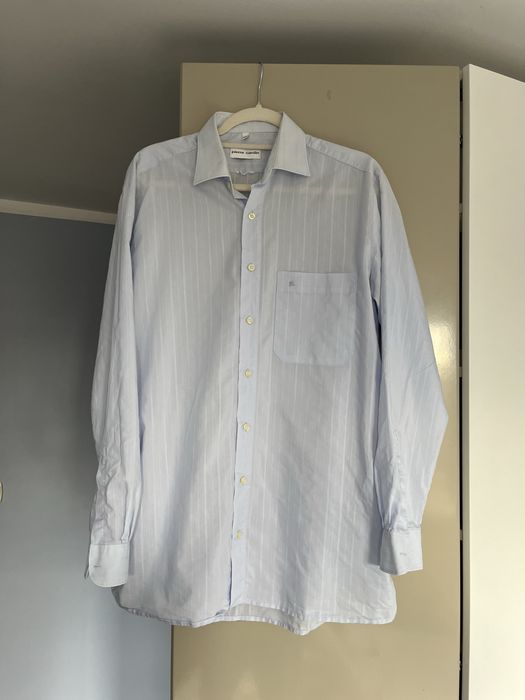 Koszula męska niebieska elegancka na długi rękaw Pierre Cardin 40