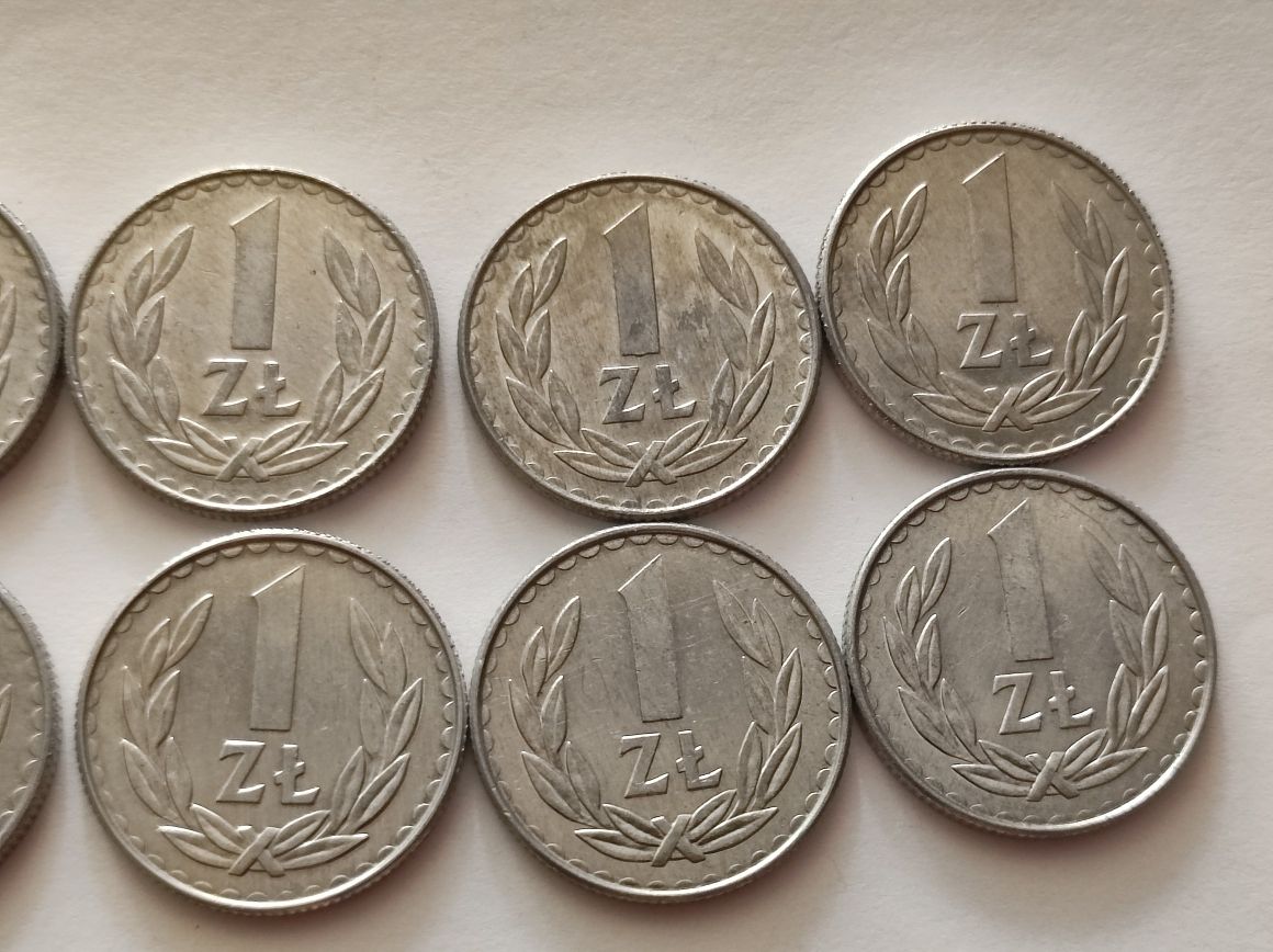 Zestaw dziesięciu monet 1zł 1988 rok stan II