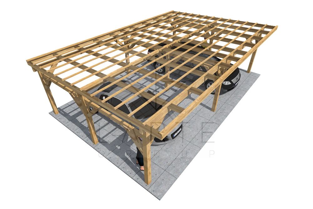 Wiata dwustanowiskowa 900×600 cm