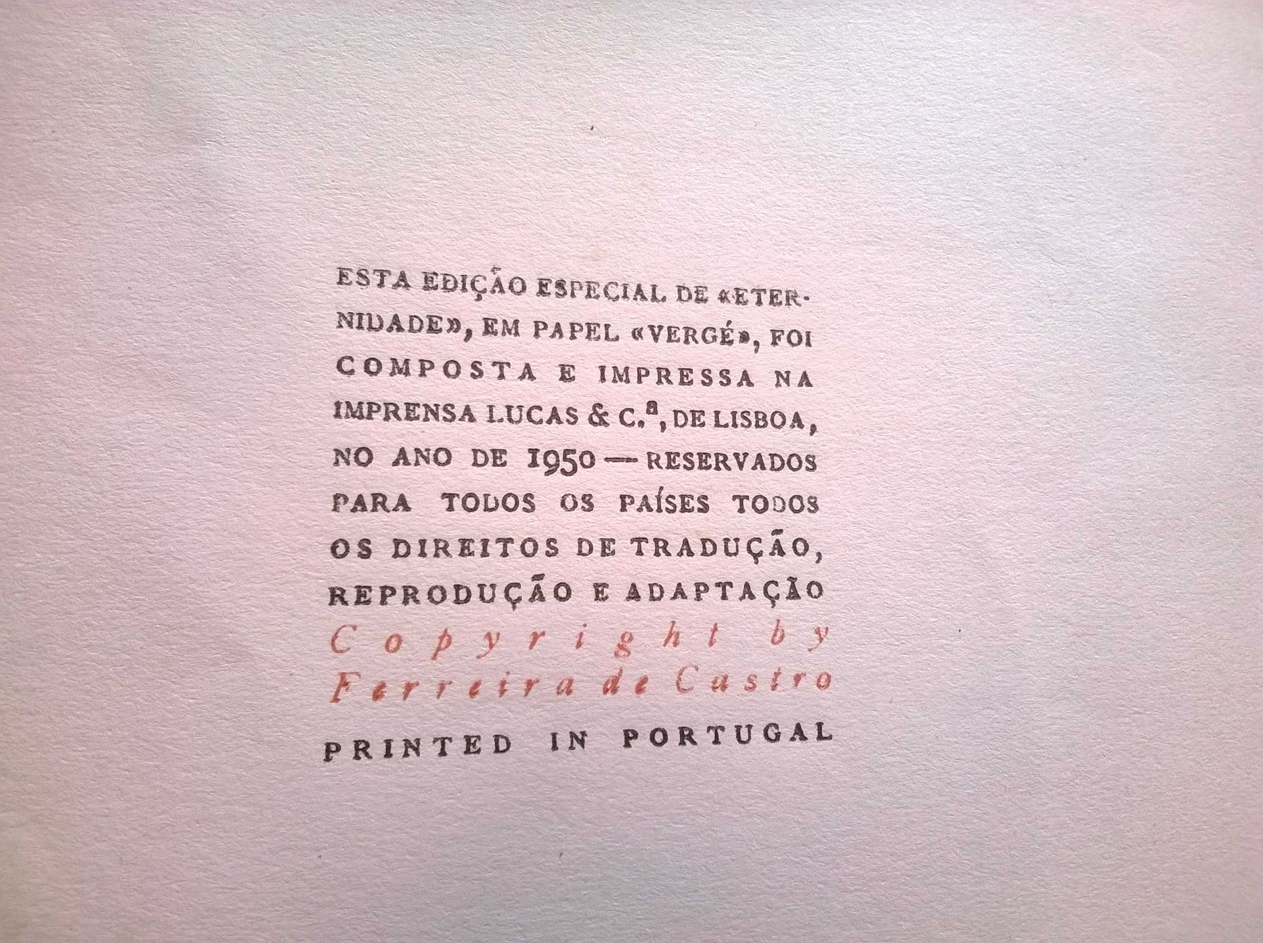 "Eternidade" (ed. 1950) - Ferreira de Castro