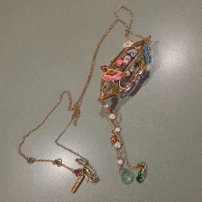 Colar Pingente Gaiola Pássaros Les Nereides Pendente