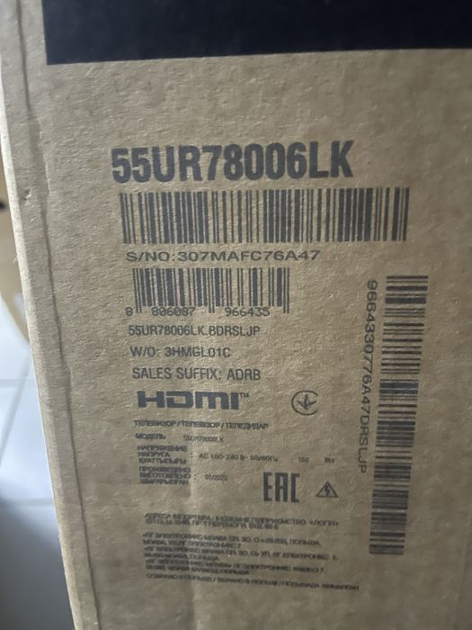 Телевізор LG55UR78006LK пошкоджен екран
