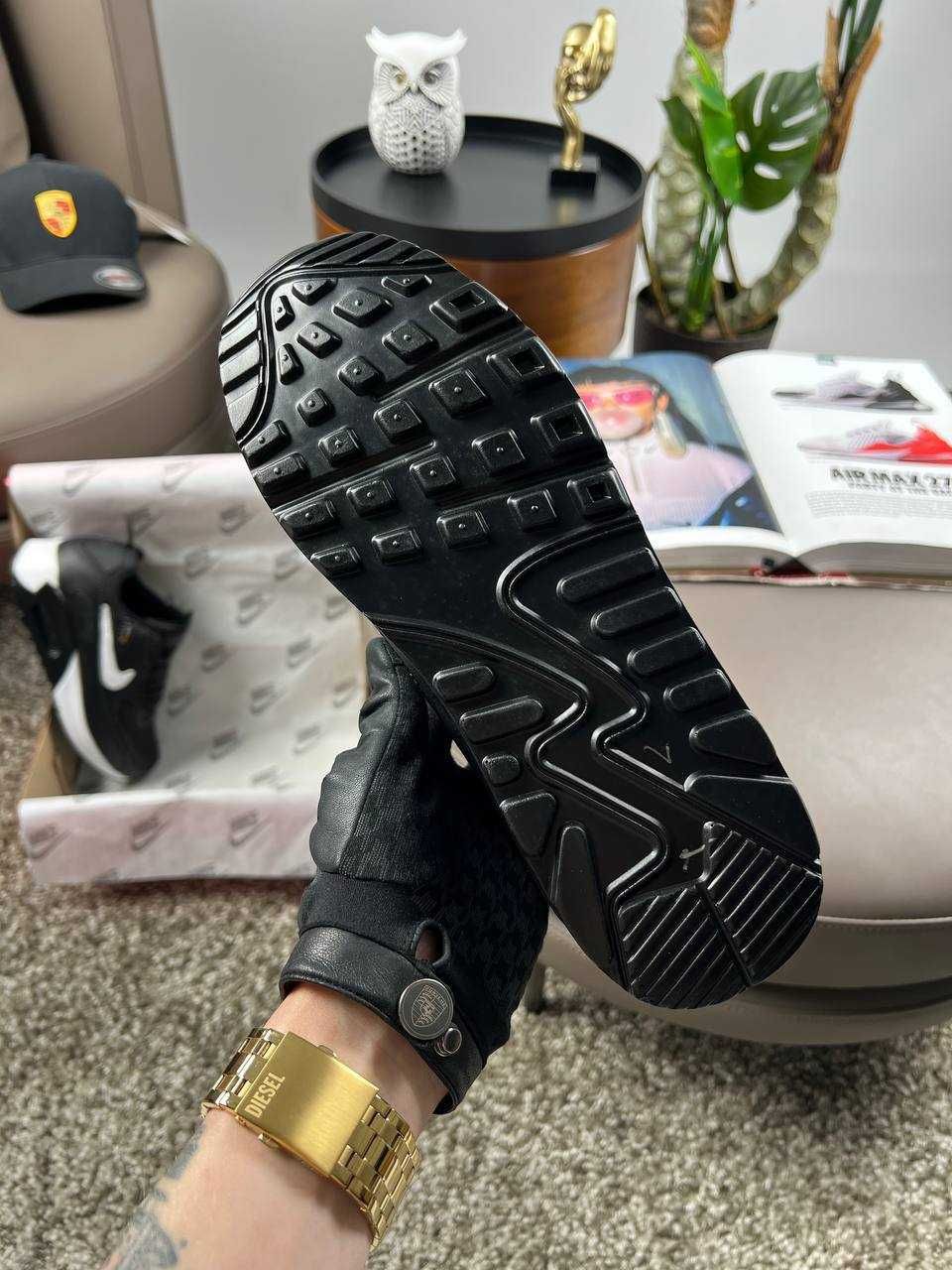 Чоловічі кросівки найк аір макс Nike Air Max 90  Black White [41-46]