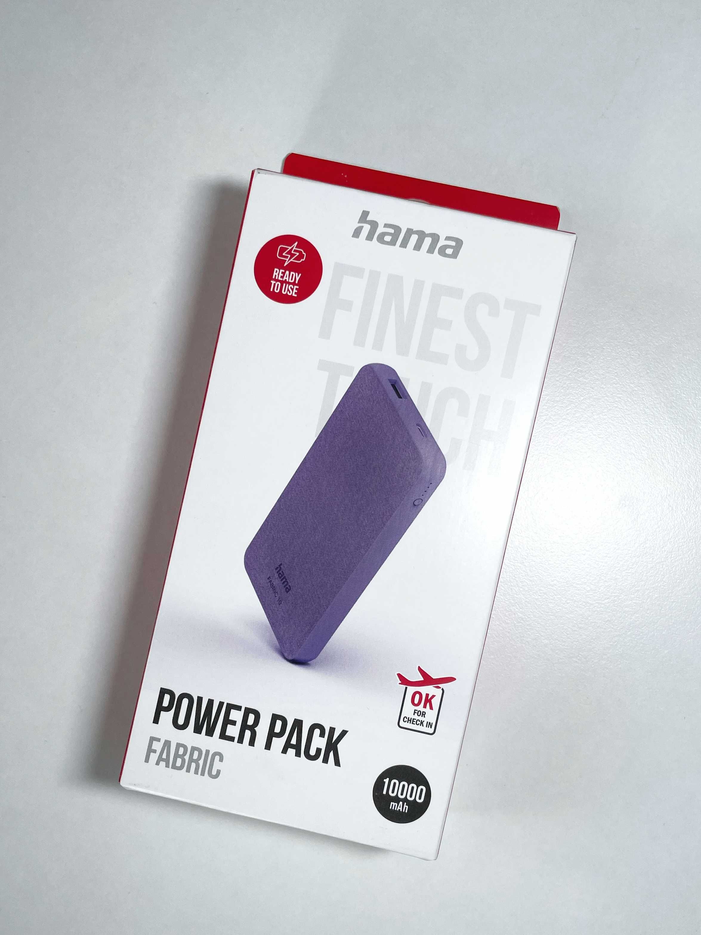 Power Bank 10000mAh Hama Power Pack Fabric