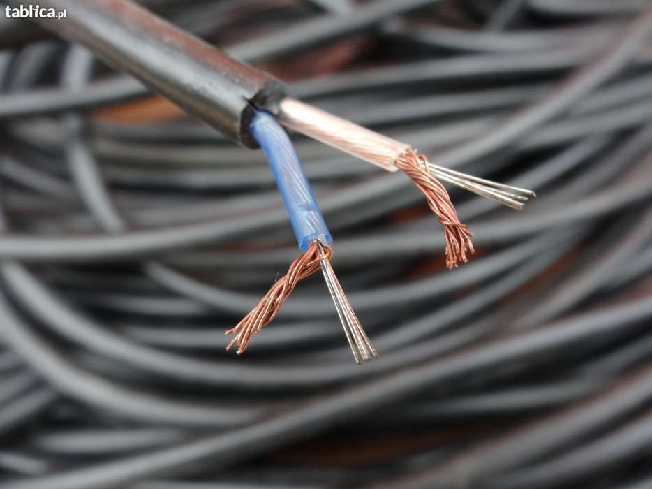 Kabel dwużyłowy z linką stalową w izolacji