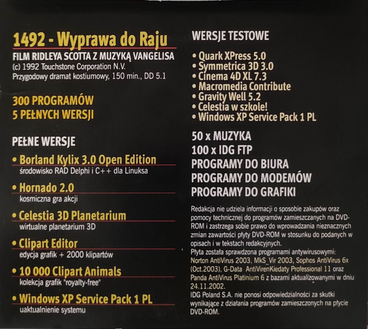 1492. "Wyprawa do raju" reż.Ridley Scott dramat historyczny K.Kolumb,