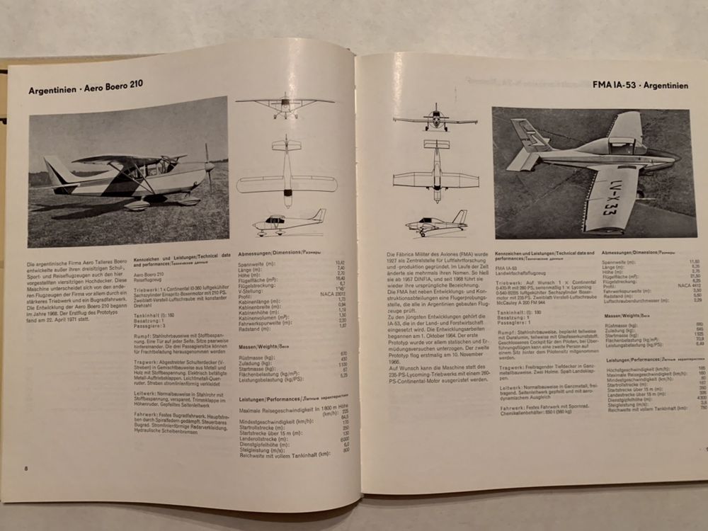 Книга на немецком языке Самолеты со всего мира Flugzeuge aus aller Wel