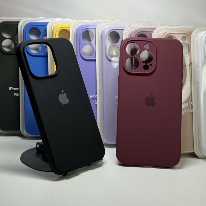 Чехол на iphone 15 pro max Silicone Case білий | Чохол для айфон