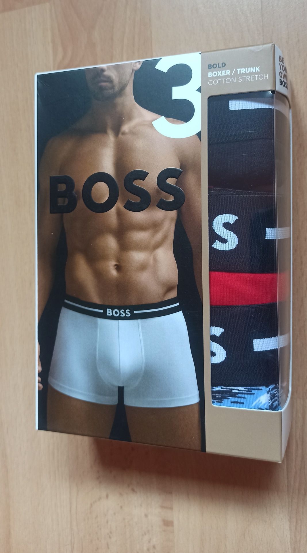 Bokserki Hugo Boss- 3 PACK Men's Boxers Size S