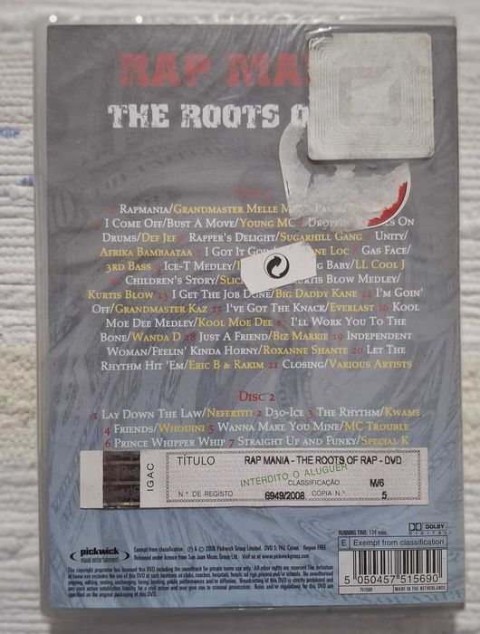 (Lote 21) DVD musical Rapmania - novo e selado