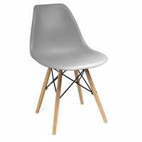 Krzesła (2szt. - komplet) skandynawskie nowoczesne szare