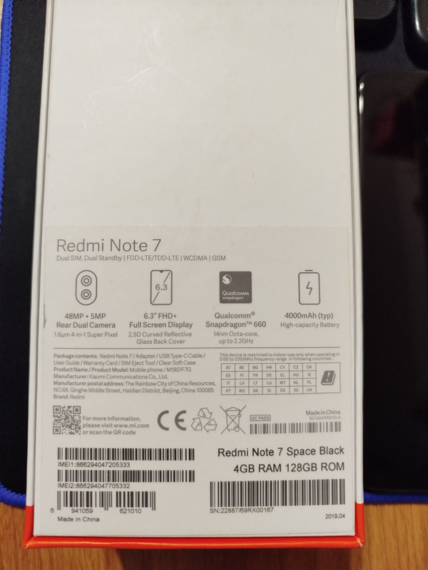 Smartfon Xiaomi Redmi Note 7 4/128 GB stan JAK NOWY