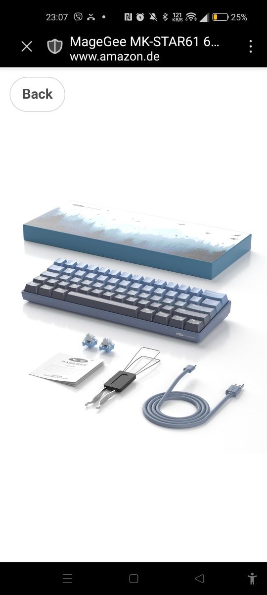 Клавіатура MageGee MK-STAR61 60% Mechanical