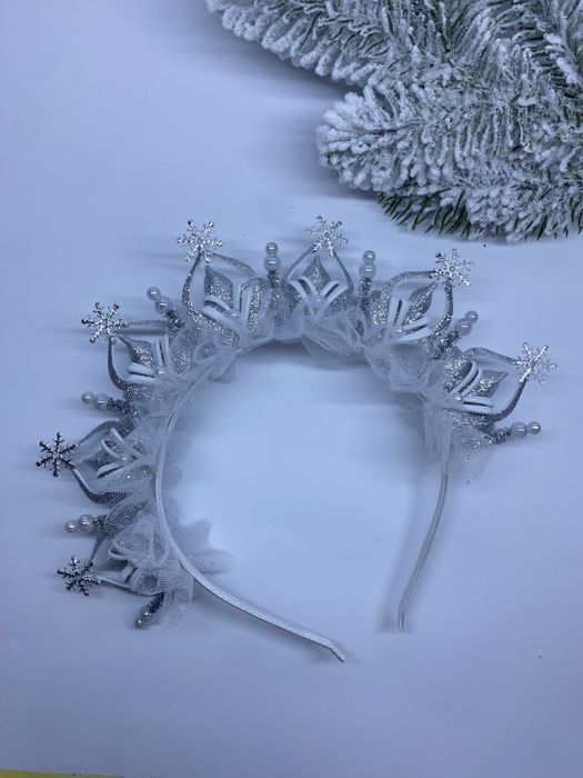 Новорічний ободок обруч сніжинка новий рік