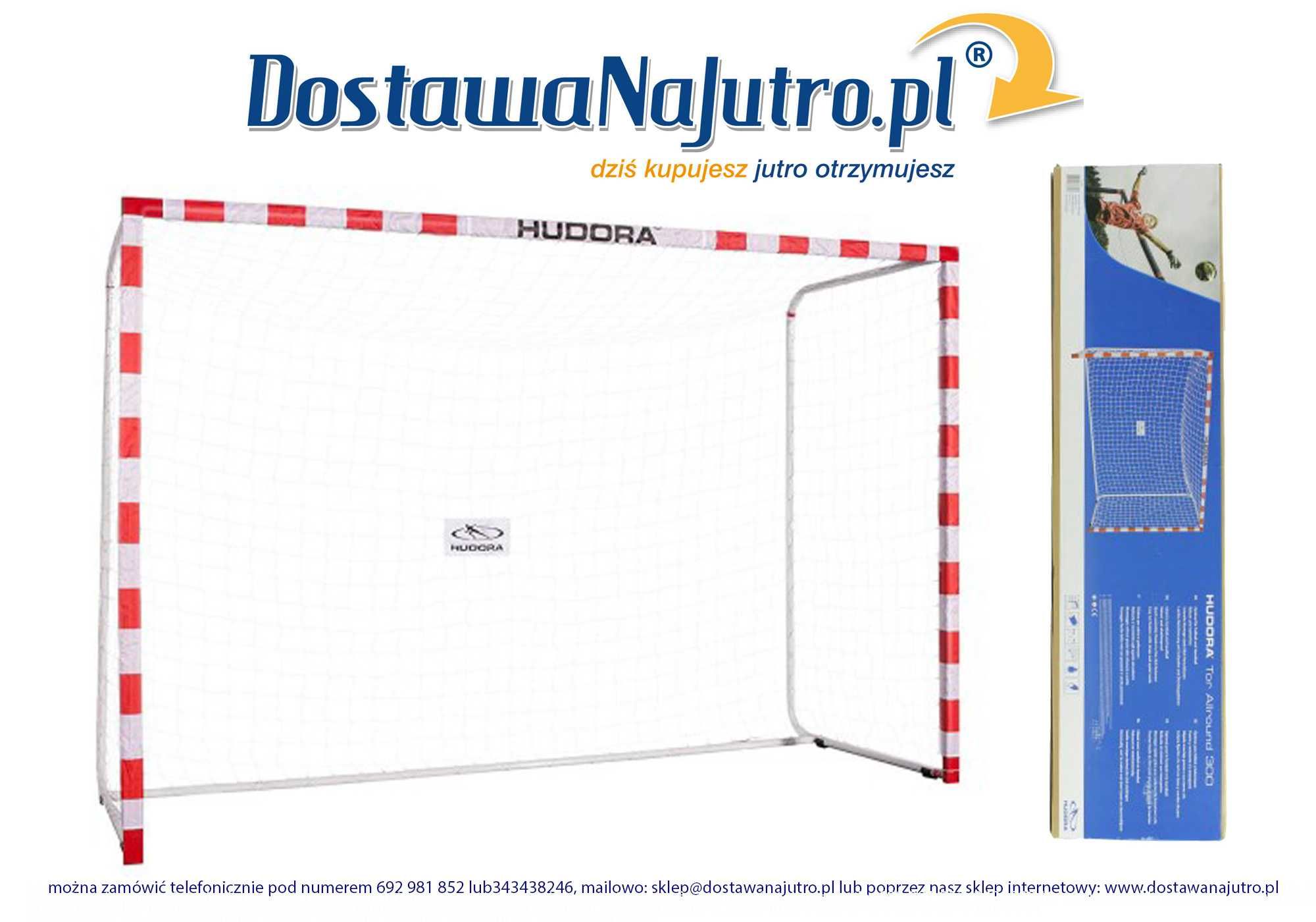 HUDORA bramka piłkarska allround 3x2m 300x200cm stabilna RURY 60 mm