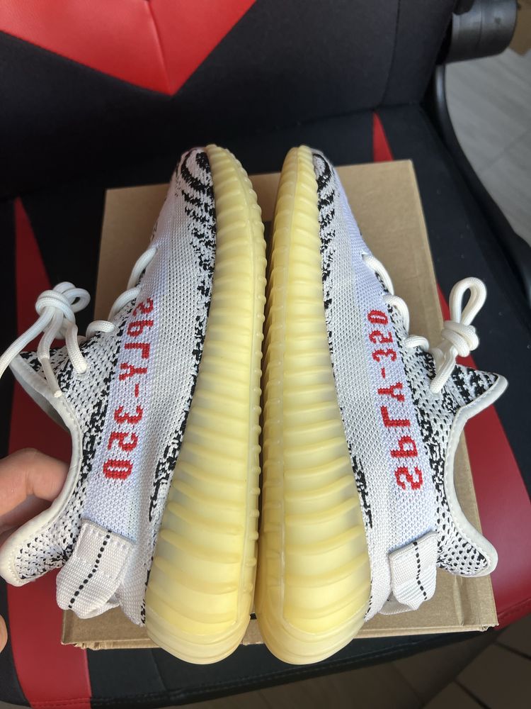 Adidas Yeezy Boost 350 V2 Zebra sneakersy czarno białe 38