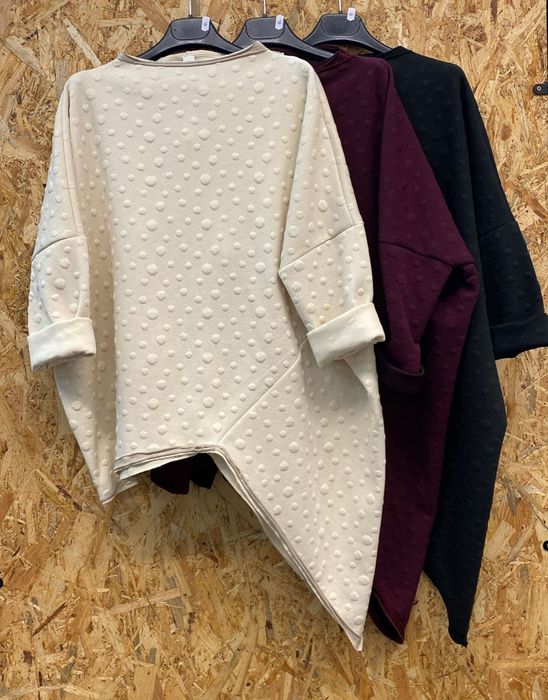 Bluza asymetria wyciskane groszki