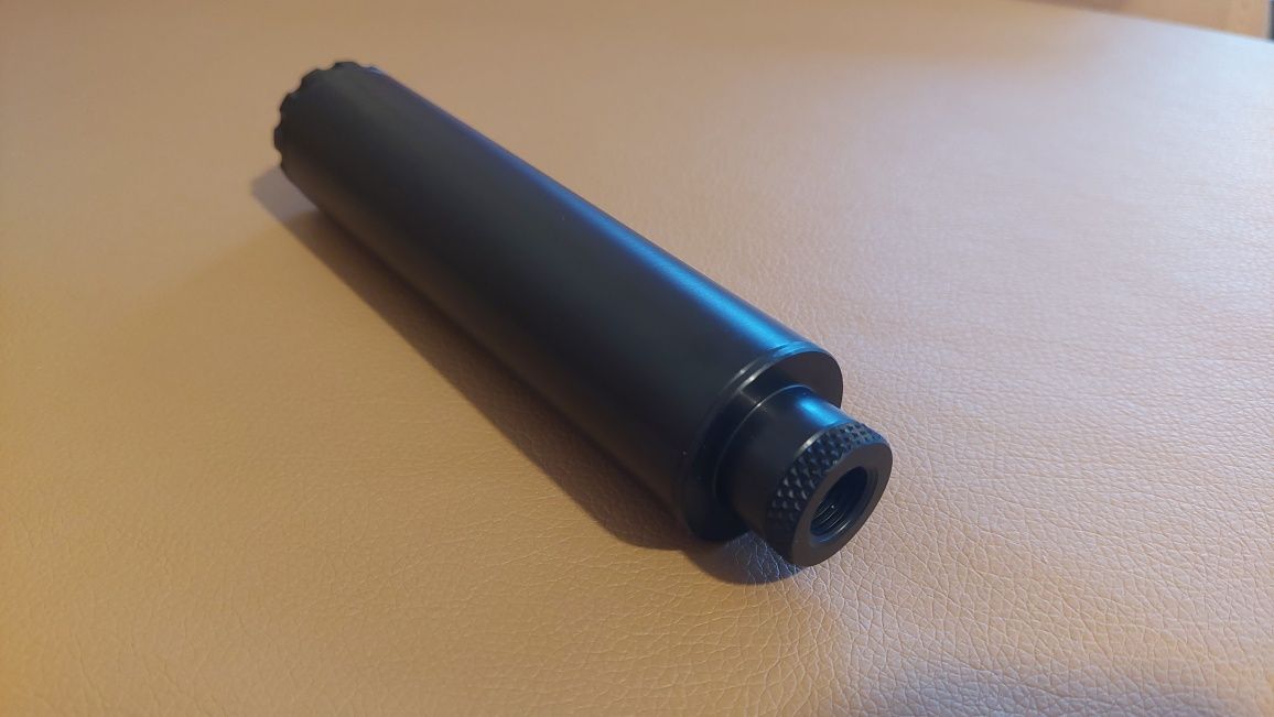 Tłumik aluminiowy 15cm gwint 1/2 20 (UNF) lub 5/8-24