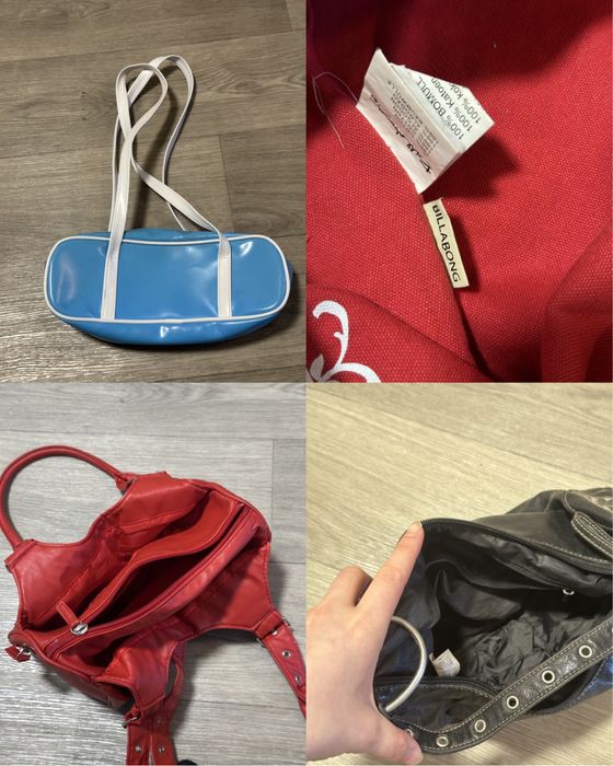 сумки різних фасонів та кольорів