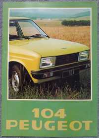 Prospekt Peugeot 104 rok 1978