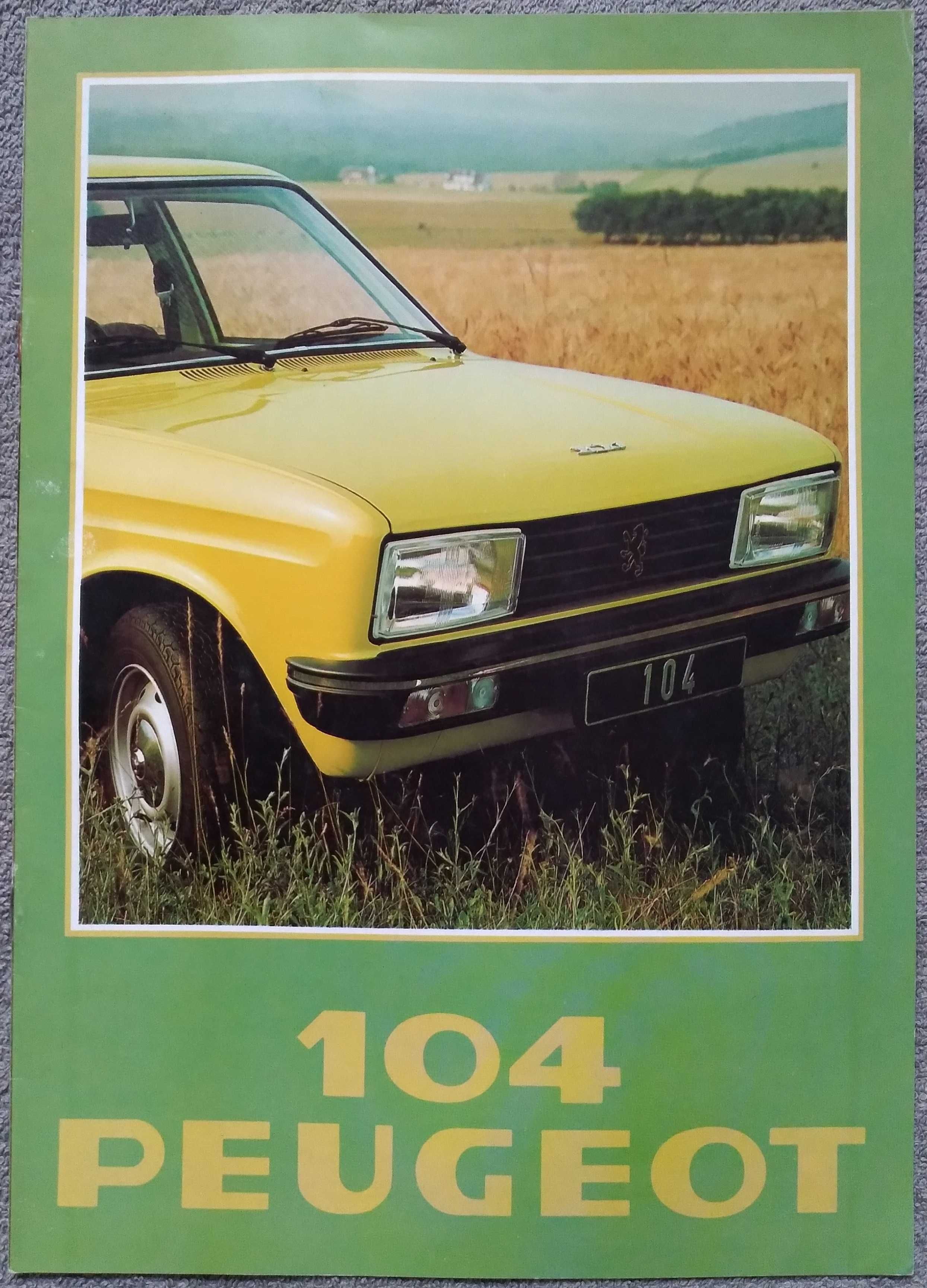 Prospekt Peugeot 104 rok 1978