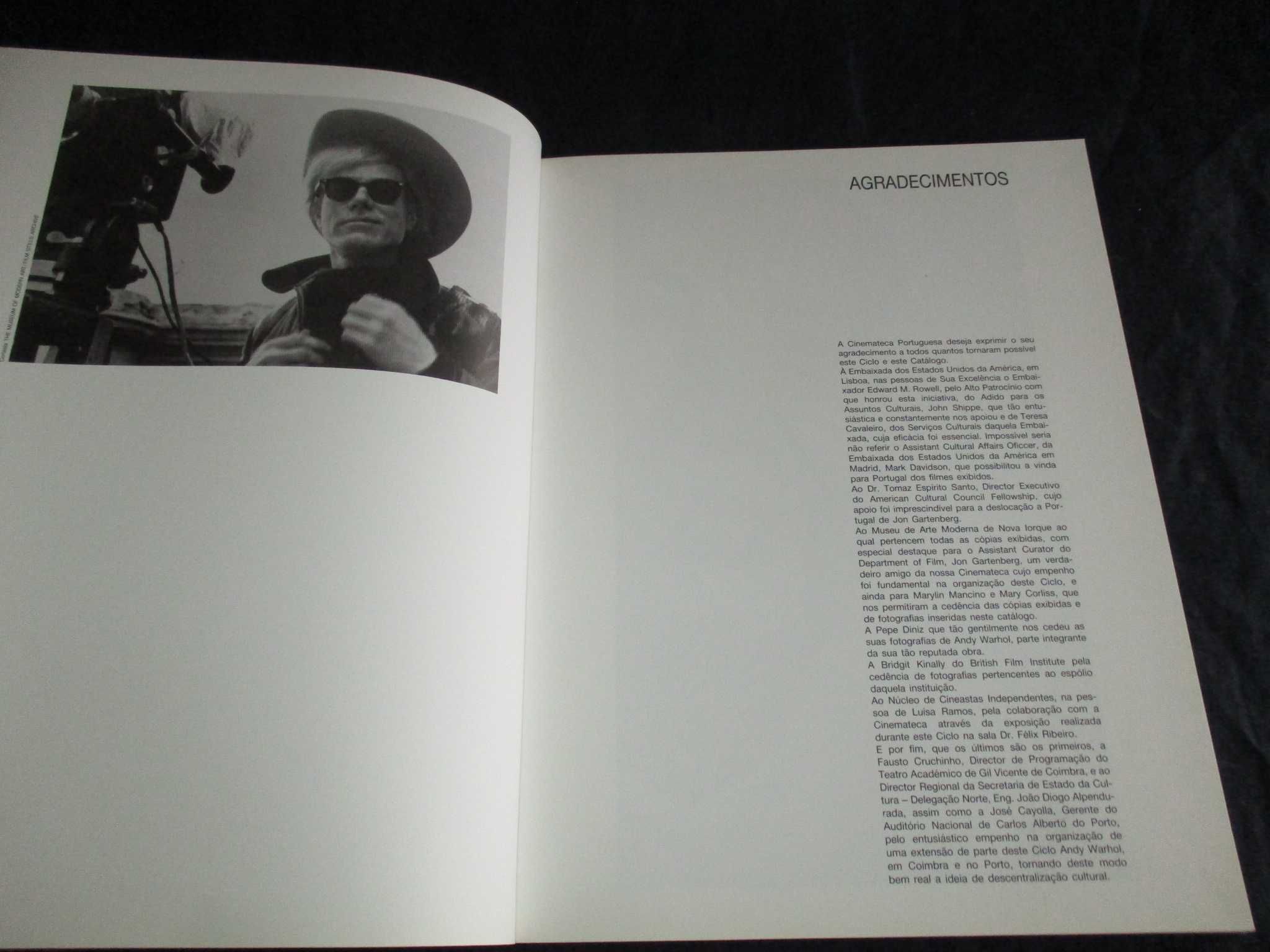 Livro Andy Warhol Cinemateca Portuguesa 1990