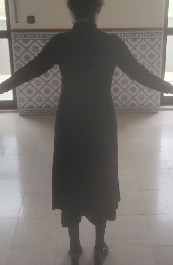 Vestido preto de malha da Zara