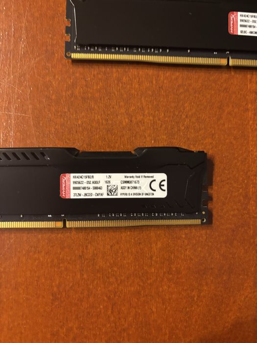 Ram ddr4 hyper fury 2x8  3200mhz cl15
