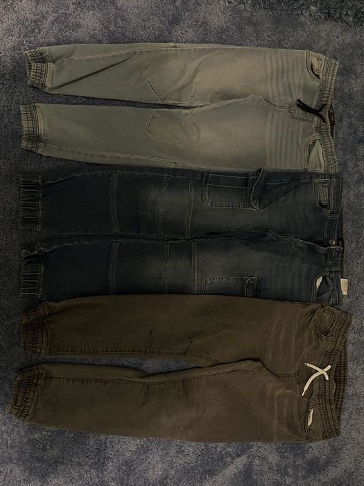 Spodnie komplet jeansy z boku kieszenie