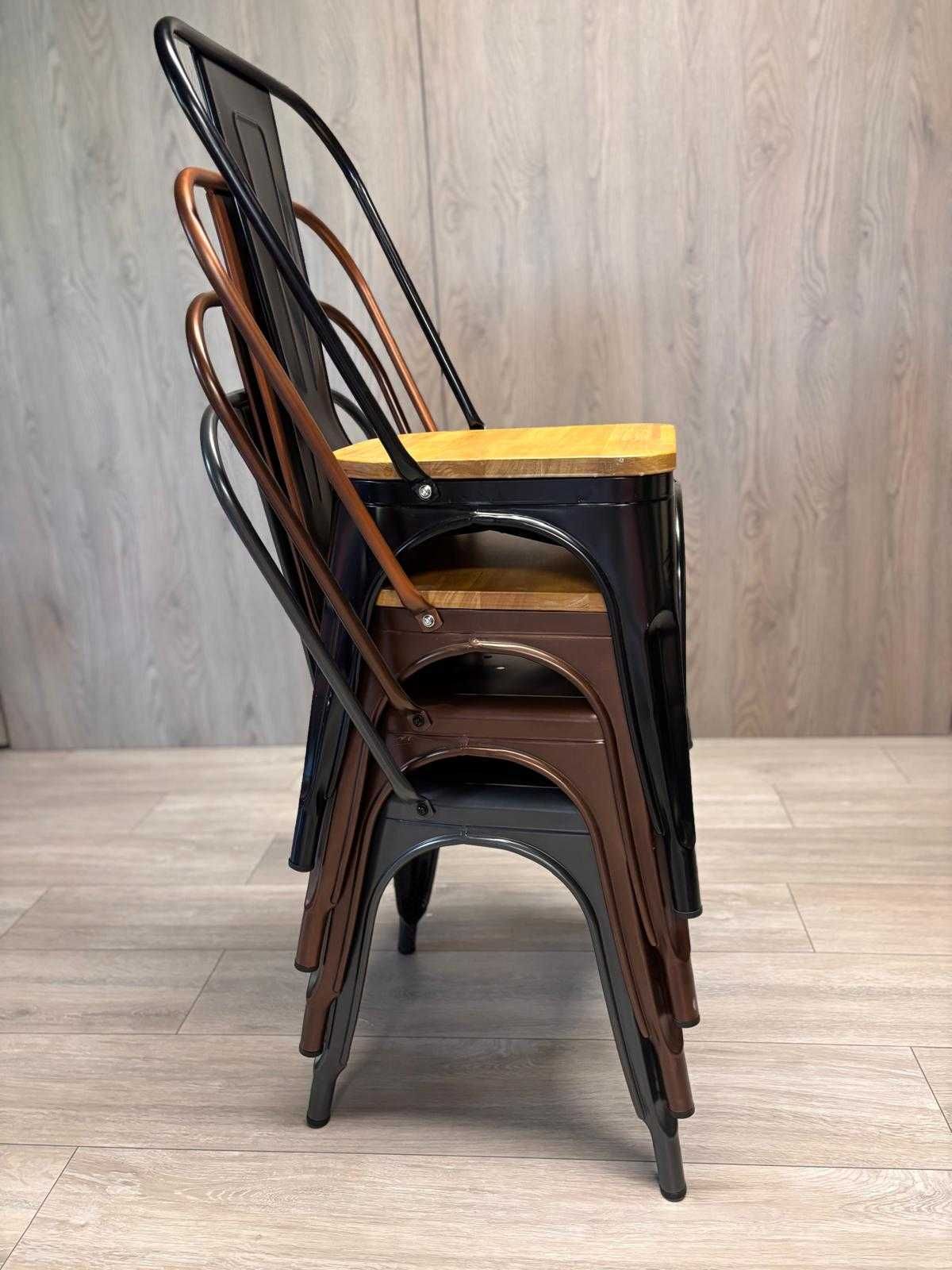 Krzesła metalowe loft CORSICA TOLIX idealne do ogrodu restauracji