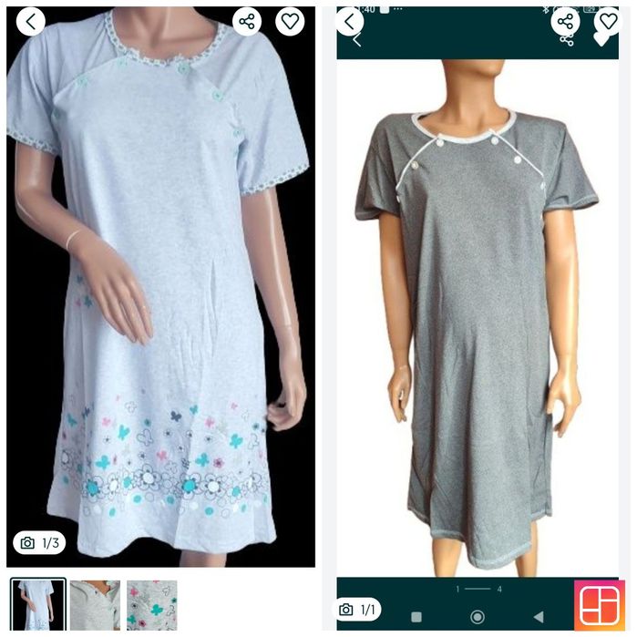 2x koszula ciążowa i do karmienia rozmiar L