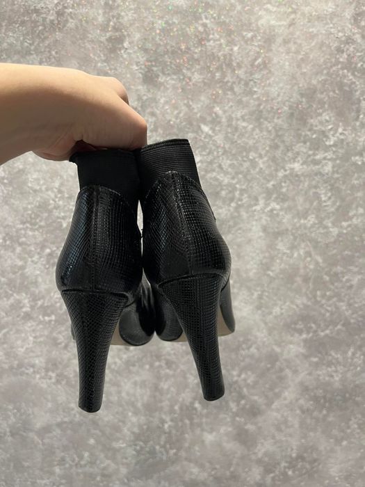 Botki kazar czarne eleganckie na wysokim obcasie szpic 38